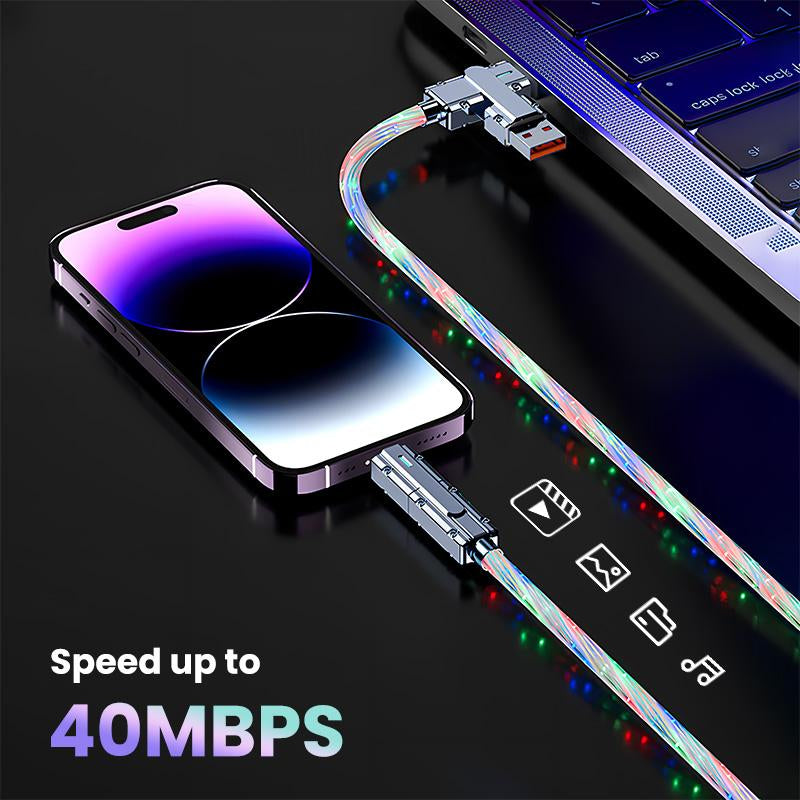 Unlock Incredible Value: Buy 1 Get 2! 4-In-1 Fast Charging Cable for iPhone, Android, Type-C & Micro USB