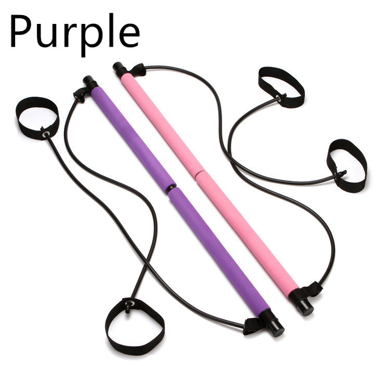Multifunctional Pilates Bar Kit | Portable Yoga & Resistance Band for Full Body Workout