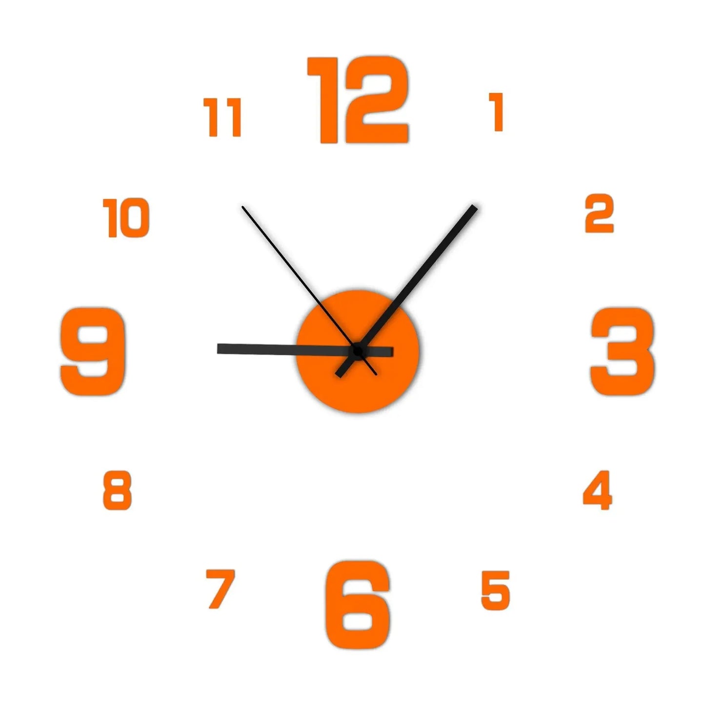 Creative Frameless DIY Wall Clock Wall Mechanism Night Light Arrows Decal Home Silent Clock Living Room Office Wall Decoration