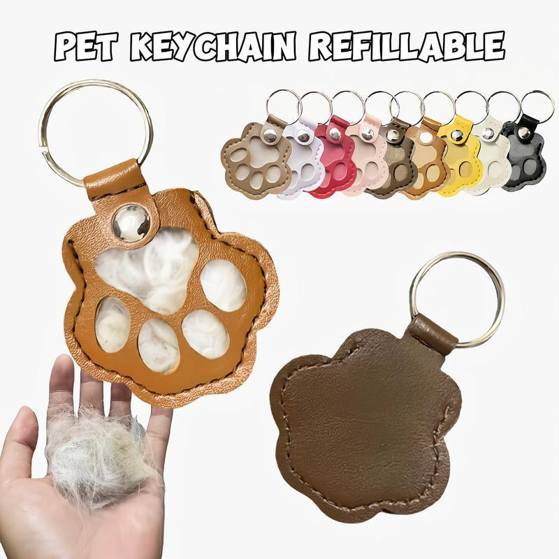 4 Pack Creative Pet Hair Keychain Hangers - Unique Keepsakes for Cat and Dog Owners