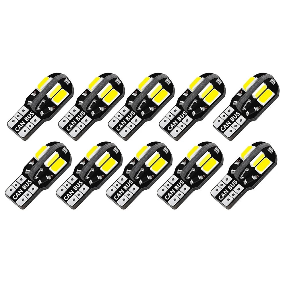 Super Bright 10X W5W T10 LED CANBUS Car Interior Side Lights - No Error, 600Lm, White/Amber/Red Options.Super Bright 10X W5W T10 LED CANBUS Car Interior Side Lights - No Error, 600Lm, White/Amber/Red Options
