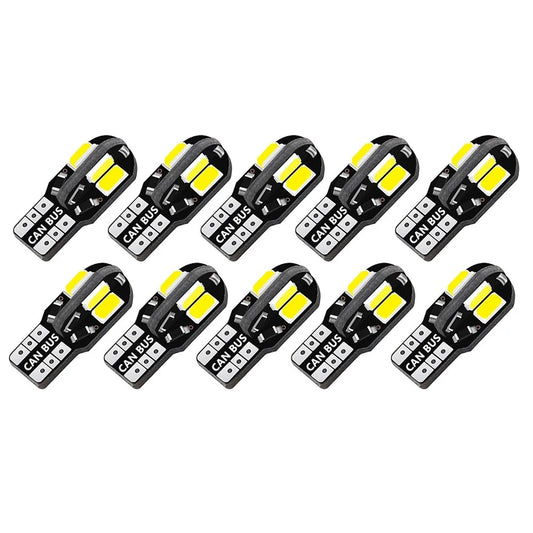 Super Bright 10X W5W T10 LED CANBUS Car Interior Side Lights - No Error, 600Lm, White/Amber/Red Options.Super Bright 10X W5W T10 LED CANBUS Car Interior Side Lights - No Error, 600Lm, White/Amber/Red Options