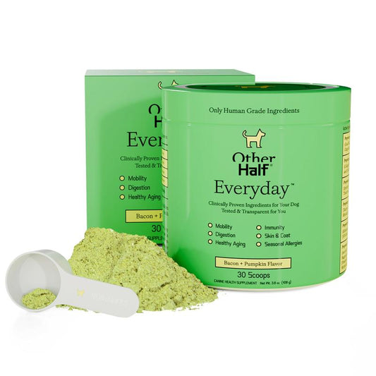 Other Half Everyday Clean Dog Multivitamin - 45 Essential Ingredients for Optimal Health | 30 Convenient Scoops.Other Half Everyday Clean Dog Multivitamin - 45 Essential Ingredients for Optimal Health | 30 Convenient Scoops