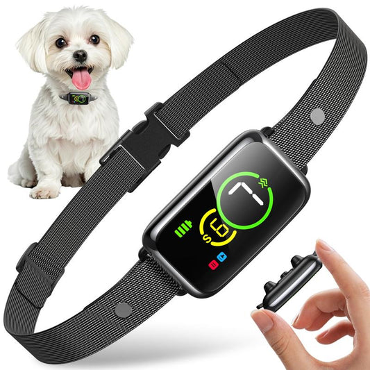 Humane Bark Collar for Small to Medium Dogs - Automatic Stop with 4 Modes & 7 Sensitivity Levels - Safe & Effective Solution in Black.Humane Bark Collar for Small to Medium Dogs - Automatic Stop with 4 Modes & 7 Sensitivity Levels - Safe & Effective Solution in Black