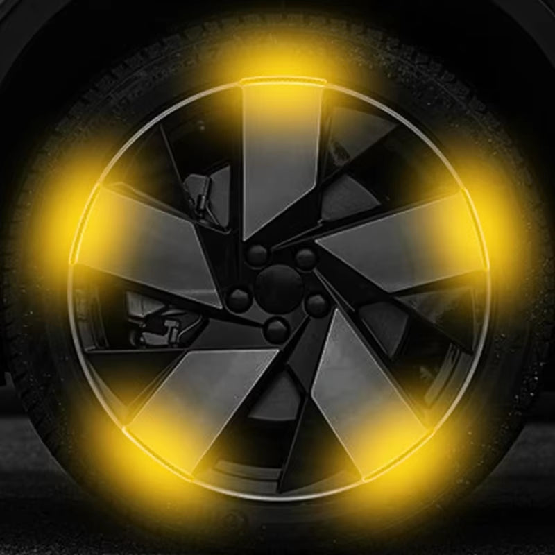 20pcs Luminous Reflective Wheel Hub Stickers - Enhance Night Visibility for Cars, Bikes & Motorcycles