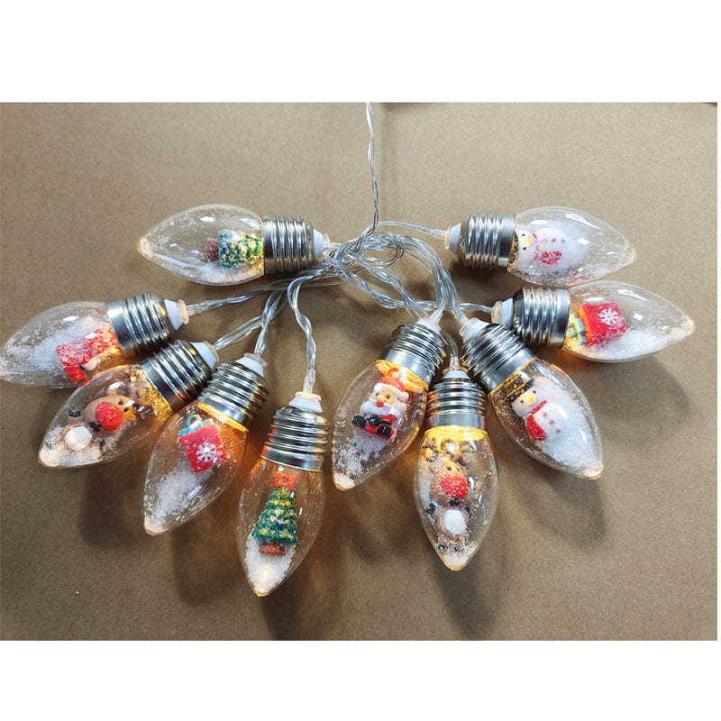 Whimsical Christmas LED String Lights | Santa, Snowman & Festive Character Decorations!