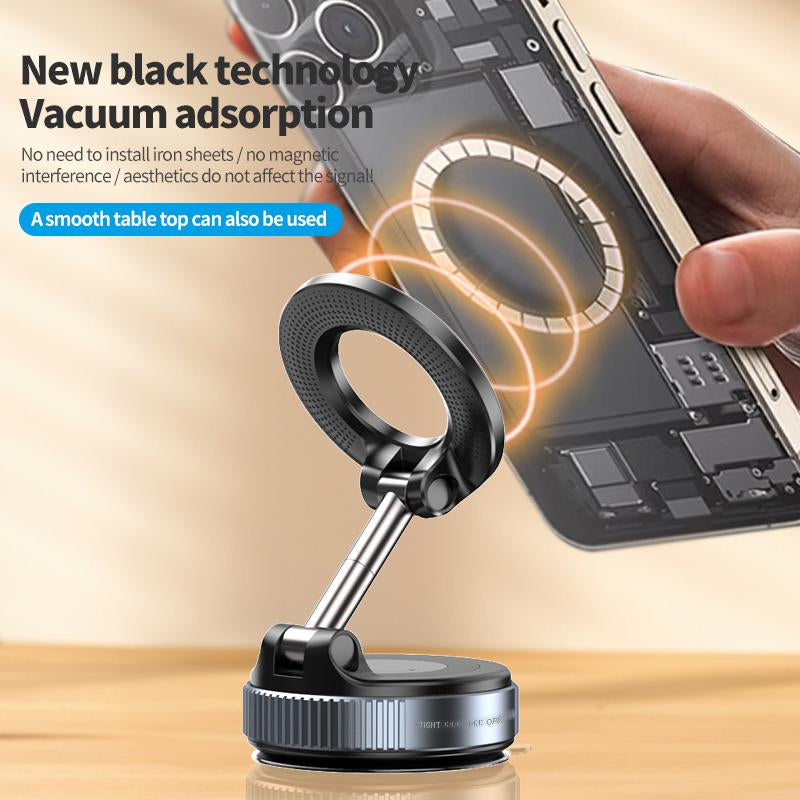 Magsafe 360° Adjustable Magnetic Car Phone Holder for iPhone 16 Pro Max/15/14/13/12 - Secure Manual Vacuum Adsorption