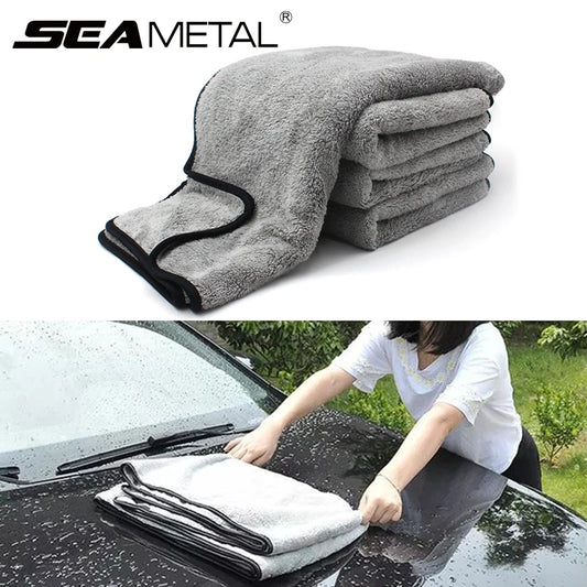 Ultra-Soft SEAMETAL Microfiber Car Washing Towels - High Absorbency Drying Cloth for Perfect Car Detailing