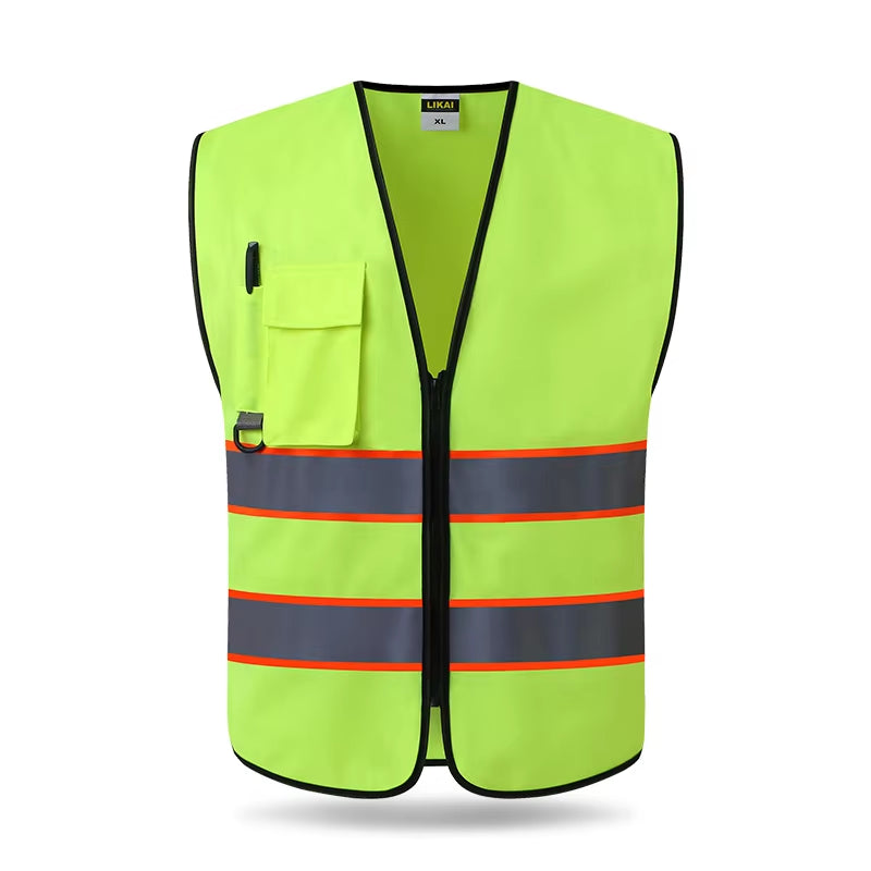 High Visibility Reflective Safety Vest for Outdoor Sports, Motorcycle, and Cycling