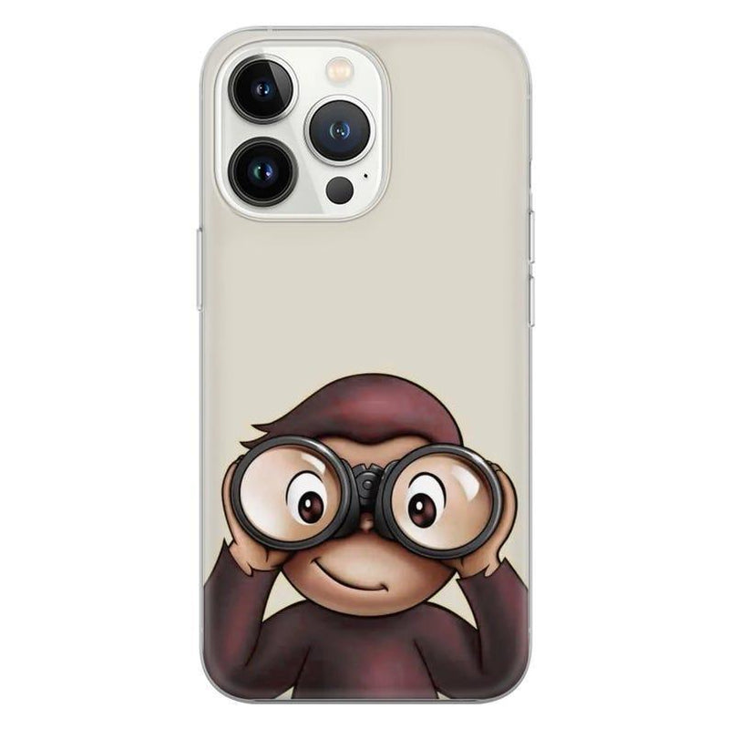 Adorable Curious George Monkey Phone Case - Friendship Cover for iPhone 16 Pro, 15, 14, 13, 12, 11