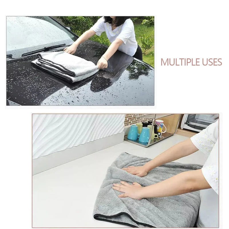 Ultra-Soft SEAMETAL Microfiber Car Washing Towels - High Absorbency Drying Cloth for Perfect Car Detailing