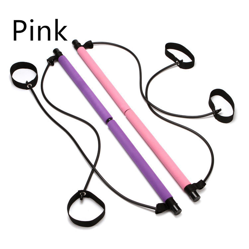 Multifunctional Pilates Bar Kit | Portable Yoga & Resistance Band for Full Body Workout