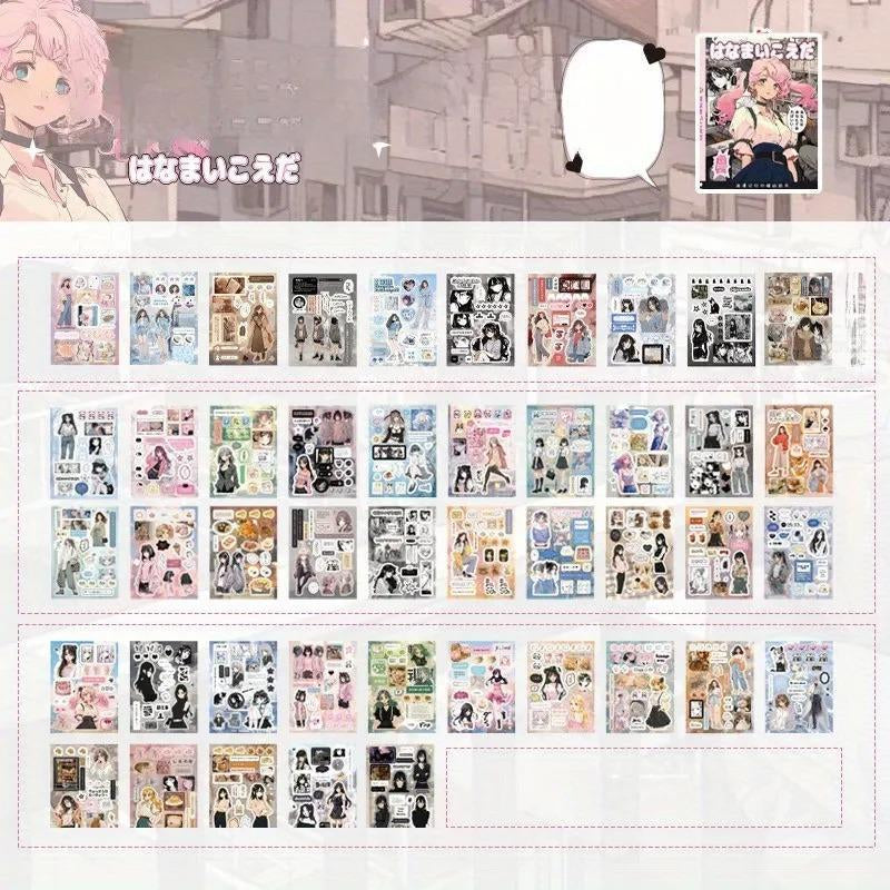 800Pcs Vintage-Inspired Retro Sticker Book for Creative Projects