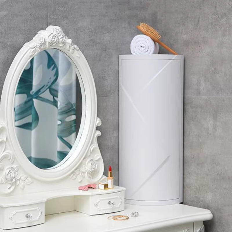 Rotating Triangle Suction Wall Storage Rack — 2-Tier Corner Organizer for Bathroom & Kitchen, Dustproof Space-Saver