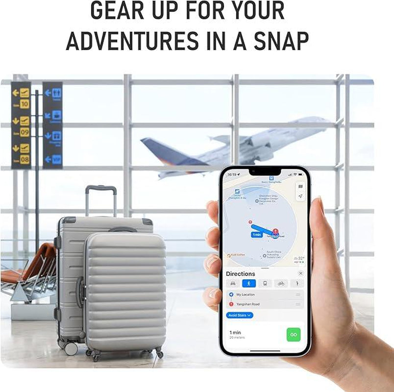 Smart Tag Air Tracker - Waterproof GPS Luggage & Item Locator for Apple Find My (iOS Only)