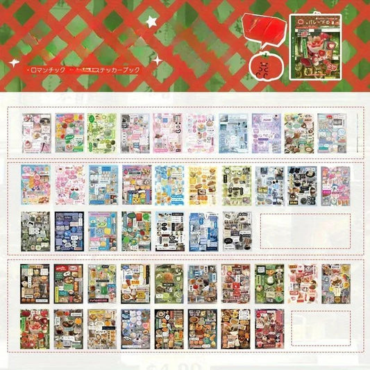 800Pcs Vintage-Inspired Retro Sticker Book for Creative Projects800Pcs Vintage-Inspired Retro Sticker Book for Creative Projects