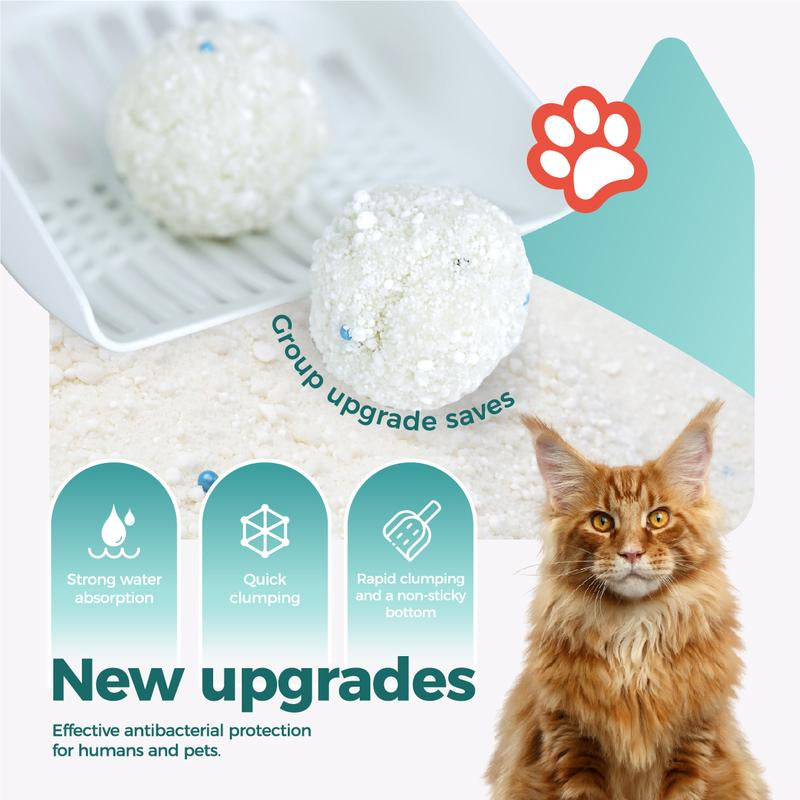 Premium 5.5Lb Tapioca Cat Litter - Flushable, Odor Control, Quick Clumping, Low Dust, Perfect for Smart Litter Boxes