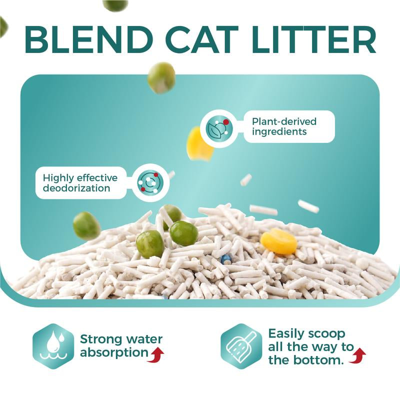 Premium 5.5Lb Tapioca Cat Litter - Flushable, Odor Control, Quick Clumping, Low Dust, Perfect for Smart Litter Boxes