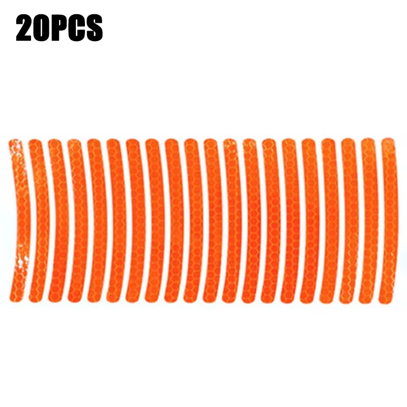 20pcs Luminous Reflective Wheel Hub Stickers - Enhance Night Visibility for Cars, Bikes & Motorcycles
