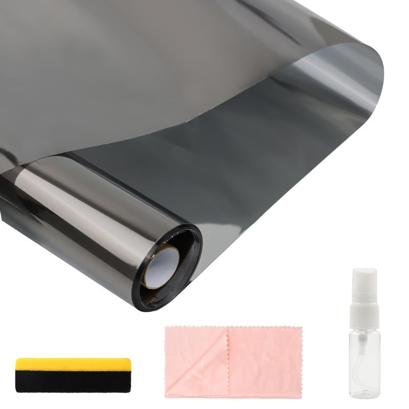 Frosted Window Privacy Film - UV Shielding & Heat Control Static Cling for Home & Bathroom Decor