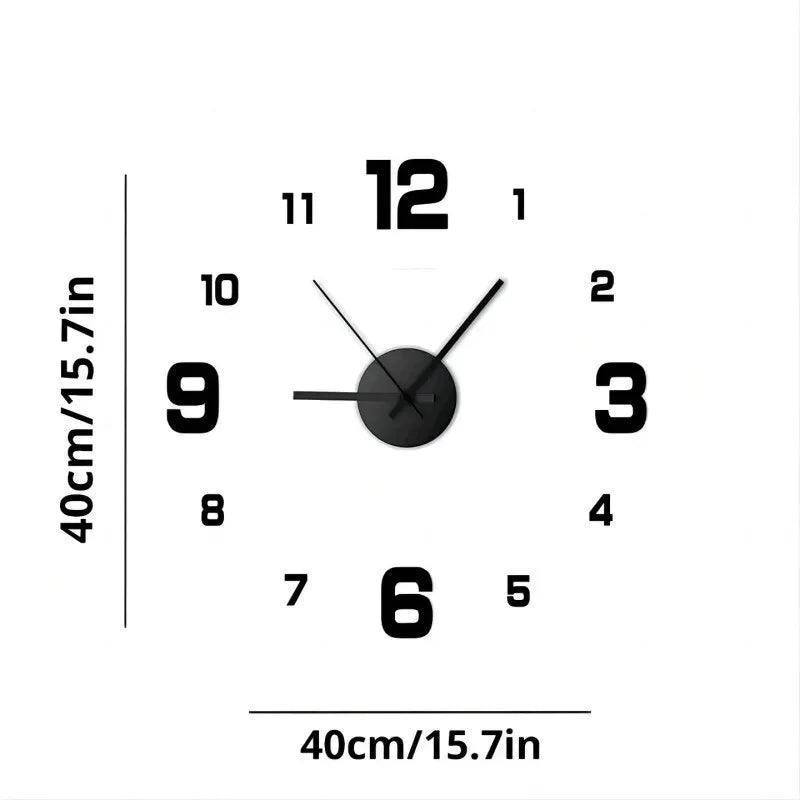 Creative Frameless DIY Wall Clock Wall Mechanism Night Light Arrows Decal Home Silent Clock Living Room Office Wall Decoration