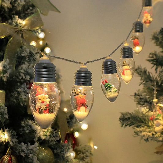 Whimsical Christmas LED String Lights | Santa, Snowman & Festive Character Decorations!