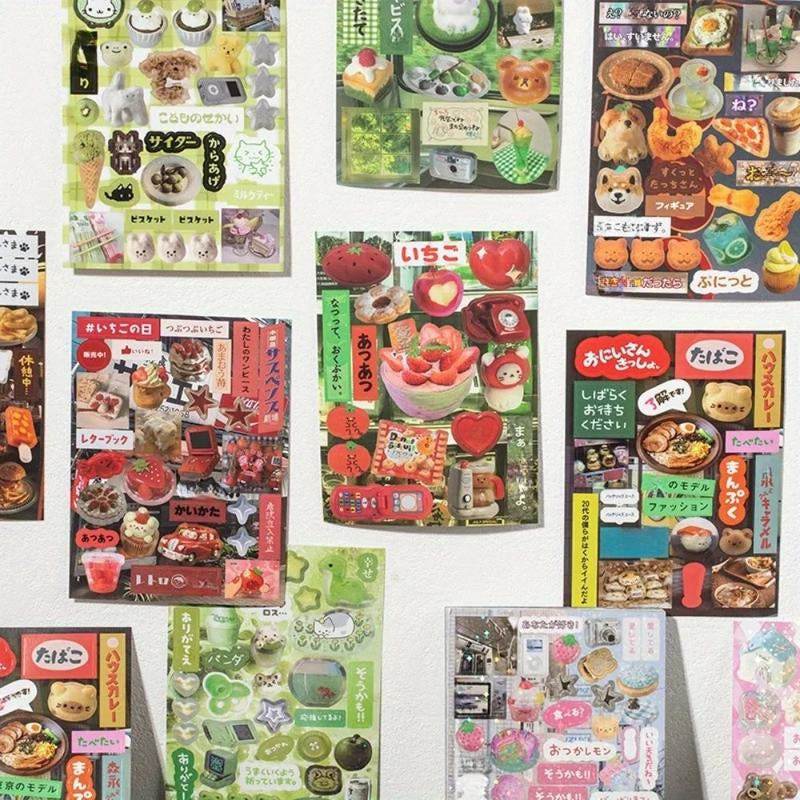 800Pcs Vintage-Inspired Retro Sticker Book for Creative Projects