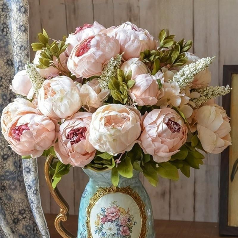 Stunning Artificial Peony & Hydrangea Bouquet Set - Perfect for Weddings, Parties, Home Decor, and Seasonal Celebrations - Premium Quality Fake Flowers for Table Centerpieces and Thoughtful Gifts