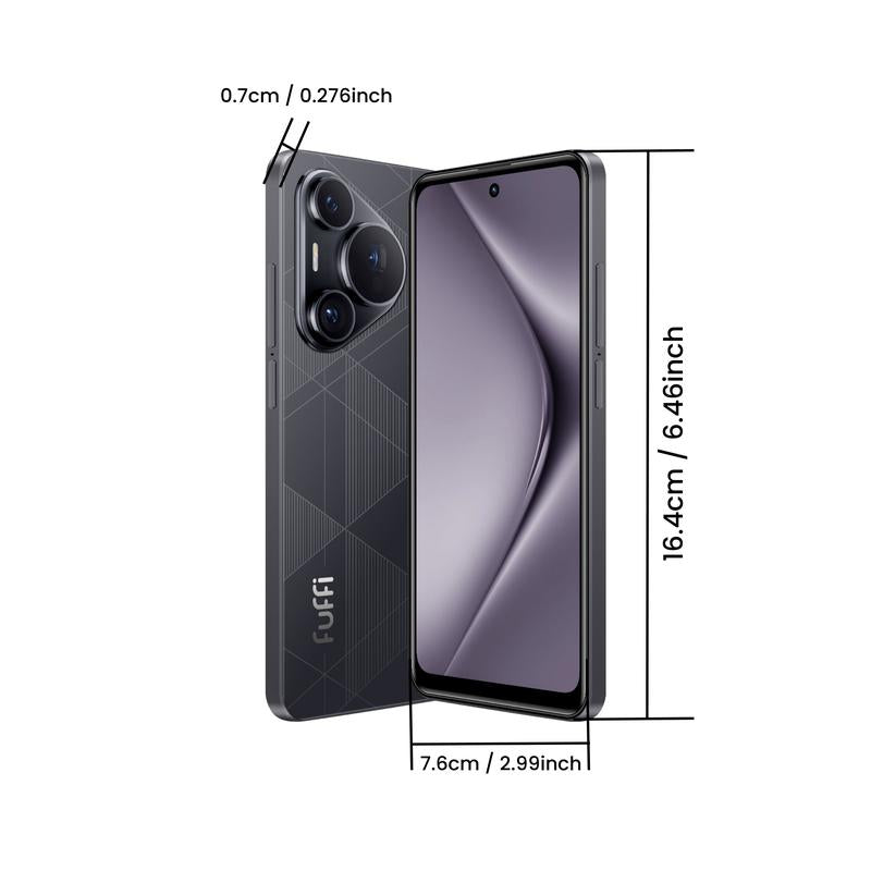 Fuffi 6.56-Inch HD Smartphone - 4GB RAM, 32GB Storage, Dual Camera, Bluetooth & GPS, Sleek Metal Frame, Android 4G