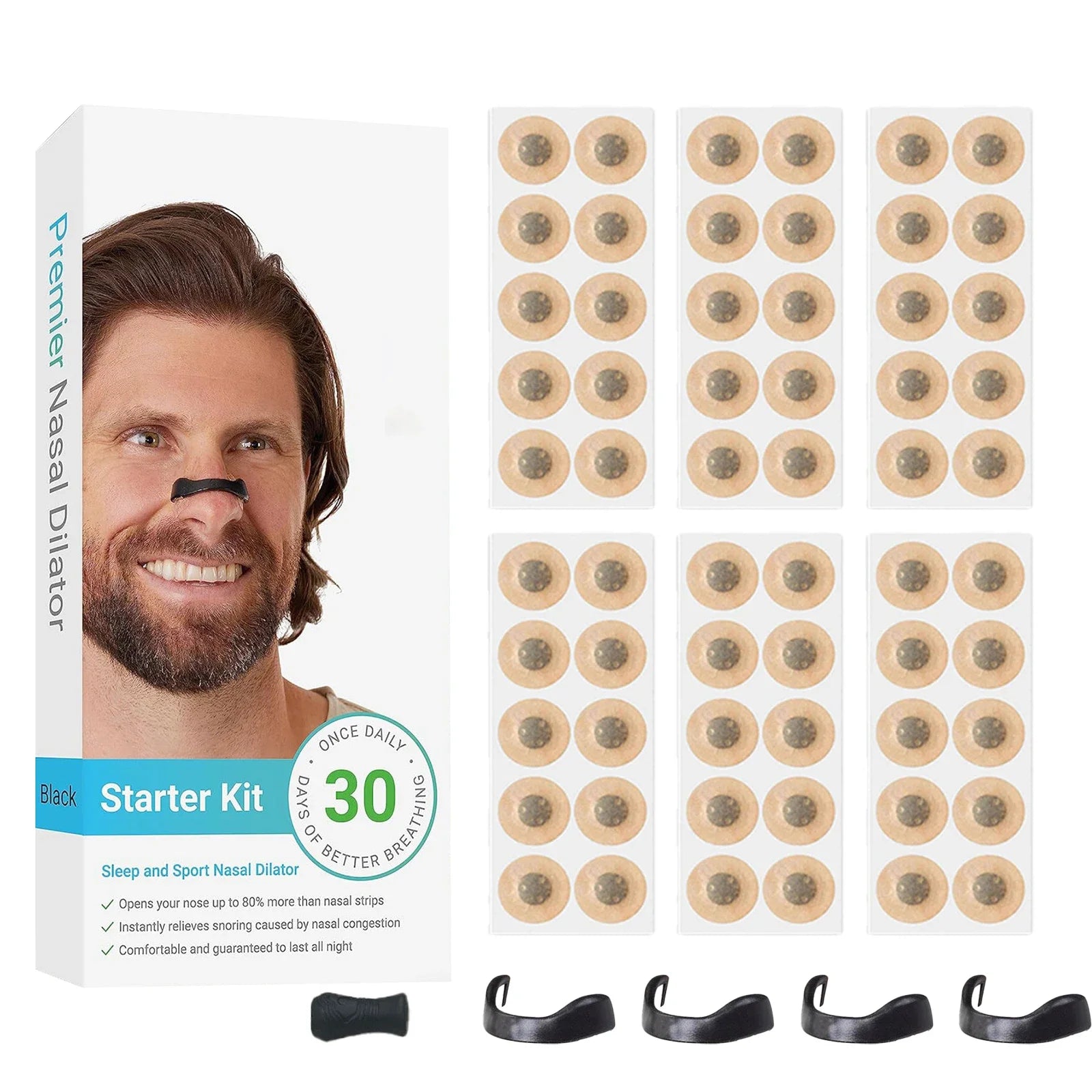 Nasal Breathing Dilator Kit (30-Day Supply) | Anti-Snoring & Improved Airflow