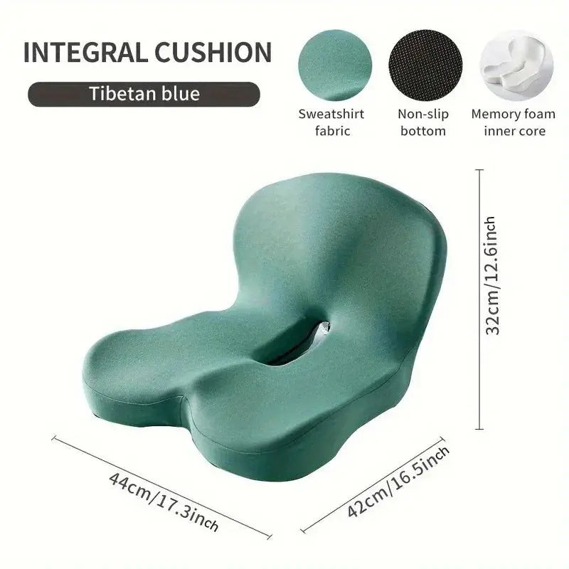All-in-One Memory Foam Seat & Back Cushion | Ergonomic Lumbar Support for Office & Car The Pain Relief Focus