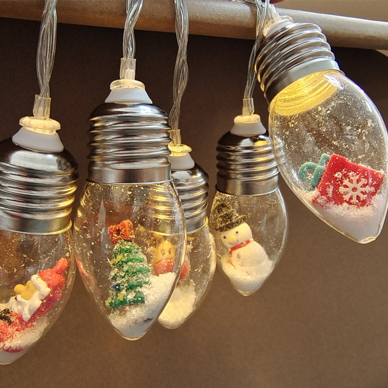 Whimsical Christmas LED String Lights | Santa, Snowman & Festive Character Decorations!