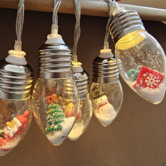 Whimsical Christmas LED String Lights | Santa, Snowman & Festive Character Decorations!