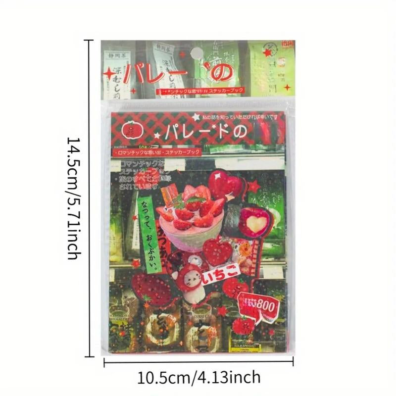 800Pcs Vintage-Inspired Retro Sticker Book for Creative Projects