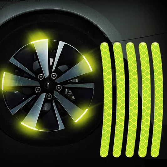 20pcs Luminous Reflective Wheel Hub Stickers - Enhance Night Visibility for Cars, Bikes & Motorcycles