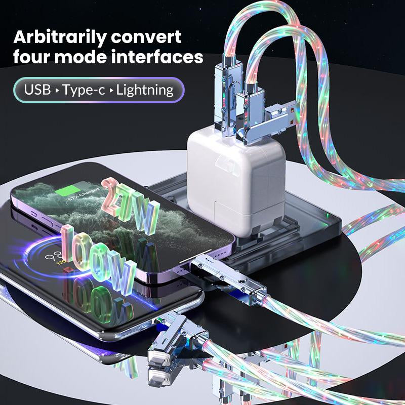 Unlock Incredible Value: Buy 1 Get 2! 4-In-1 Fast Charging Cable for iPhone, Android, Type-C & Micro USB