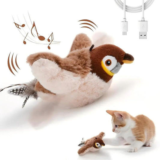2025 Flapping Bird Cat Toy - Interactive Rechargeable Pet Exercise Toy with Lifelike Chirping Sounds - Perfect Gift for Cats and Puppies!.2025 Flapping Bird Cat Toy - Interactive Rechargeable Pet Exercise Toy with Lifelike Chirping Sounds - Perfect Gift for Cats and Puppies!