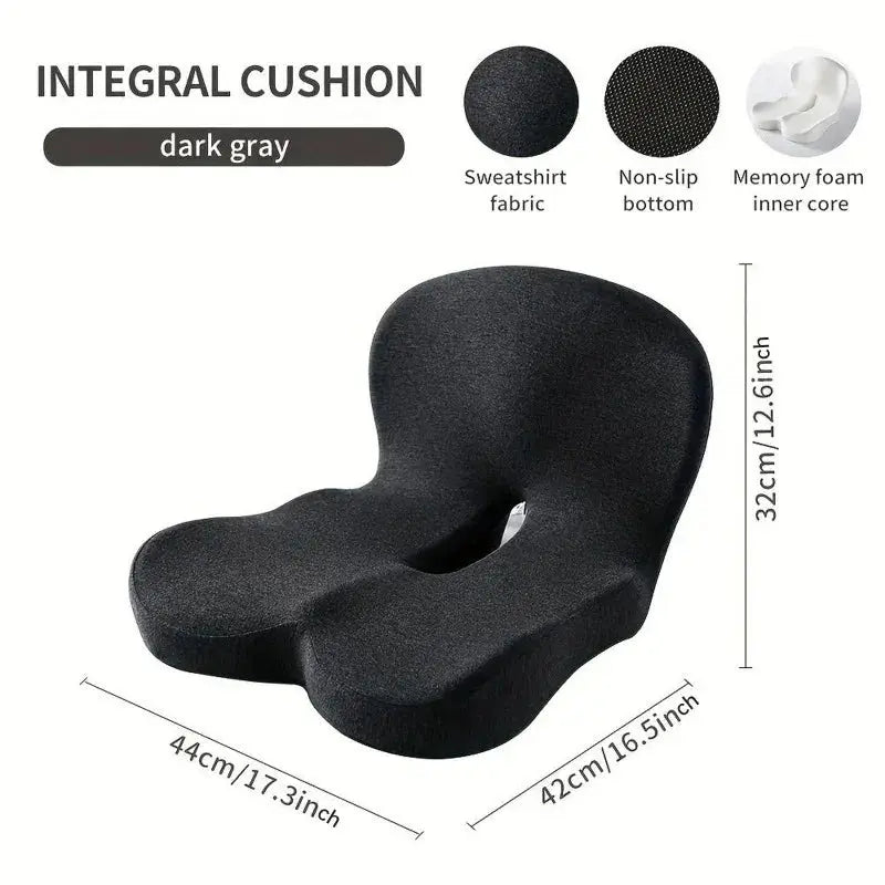 All-in-One Memory Foam Seat & Back Cushion | Ergonomic Lumbar Support for Office & Car The Pain Relief Focus