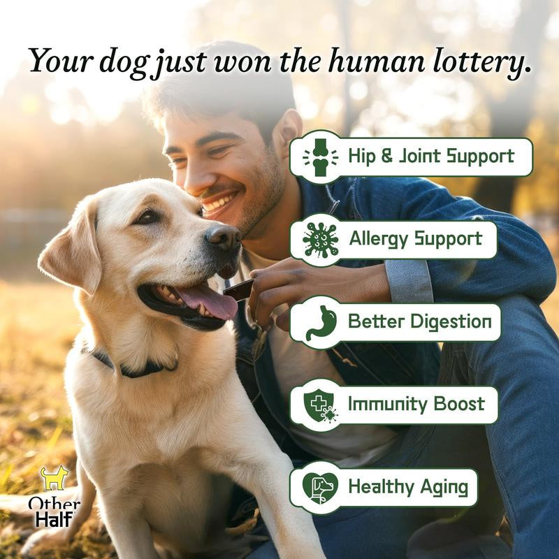 Other Half Everyday Clean Dog Multivitamin - 45 Essential Ingredients for Optimal Health | 30 Convenient Scoops