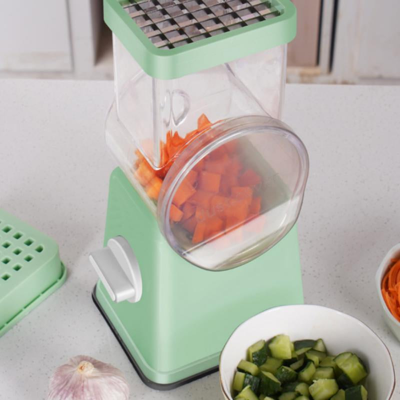 Premium Rotary Cheese Grater with 5 Blades & Suction Cup Base - Versatile Kitchen Utensil for Cheese, Vegetables & More - Perfect Gift for Foodies!