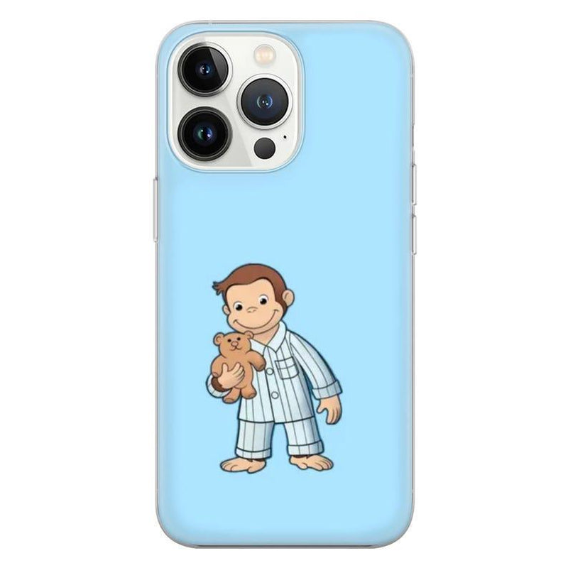Adorable Curious George Monkey Phone Case - Friendship Cover for iPhone 16 Pro, 15, 14, 13, 12, 11