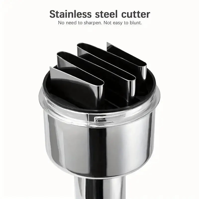 Manual Onion Chopper & Garlic Presser - Stainless Steel Food Crusher & Meat Mincer Kitchen Tool