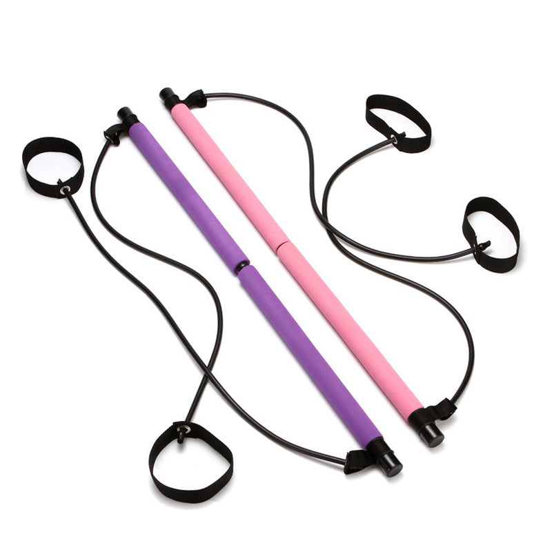 Multifunctional Pilates Bar Kit | Portable Yoga & Resistance Band for Full Body Workout