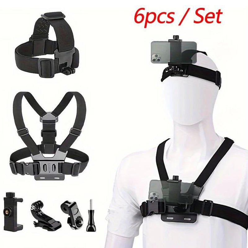 Ultimate Action Camera Strap Set with Phone Clip - Durable Mount for GoPro, Smartphones & Osmo Action - Universal Sports Camera Accessory for Adventure Enthusiasts.Ultimate Action Camera Strap Set with Phone Clip - Durable Mount for GoPro, Smartphones & Osmo Action - Universal Sports Camera Accessory for Adventure Enthusiasts