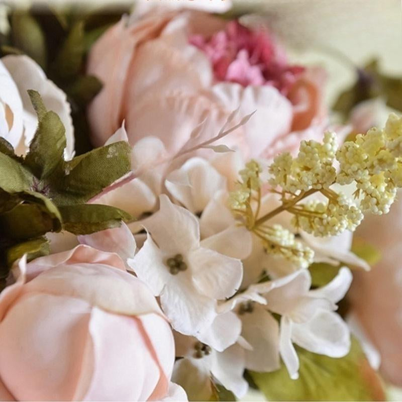Stunning Artificial Peony & Hydrangea Bouquet Set - Perfect for Weddings, Parties, Home Decor, and Seasonal Celebrations - Premium Quality Fake Flowers for Table Centerpieces and Thoughtful Gifts