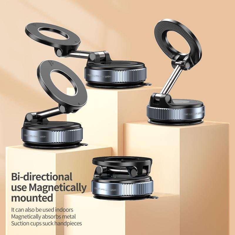 Magsafe 360° Adjustable Magnetic Car Phone Holder for iPhone 16 Pro Max/15/14/13/12 - Secure Manual Vacuum Adsorption