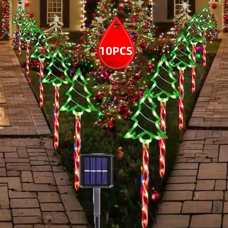 Enchanting Solar Christmas Tree Lights with Stake - Automatic Outdoor Decor for Lawn & Garden, Perfect for Holidays & Special Occasions, Energy Efficient & Durable
