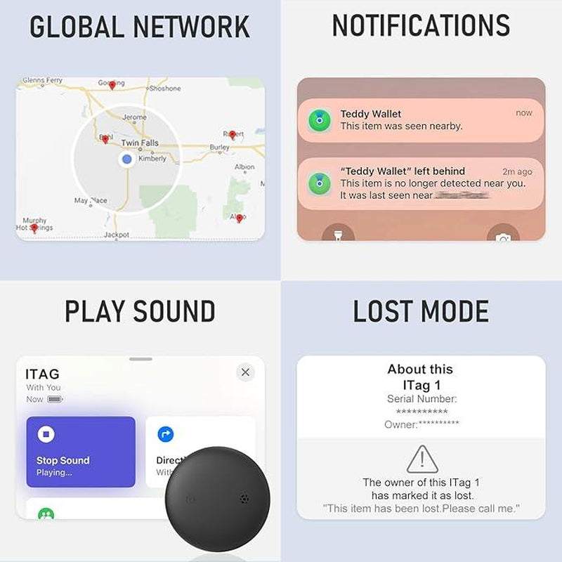 Smart Tag Air Tracker - Waterproof GPS Luggage & Item Locator for Apple Find My (iOS Only)