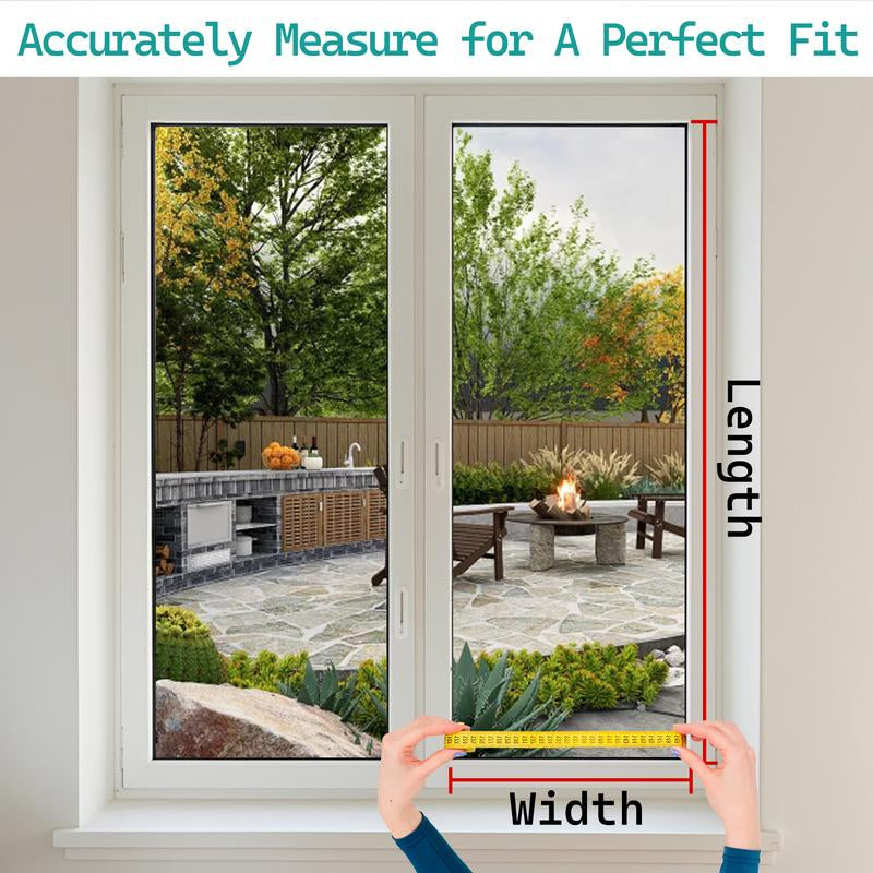 Frosted Window Privacy Film - UV Shielding & Heat Control Static Cling for Home & Bathroom Decor