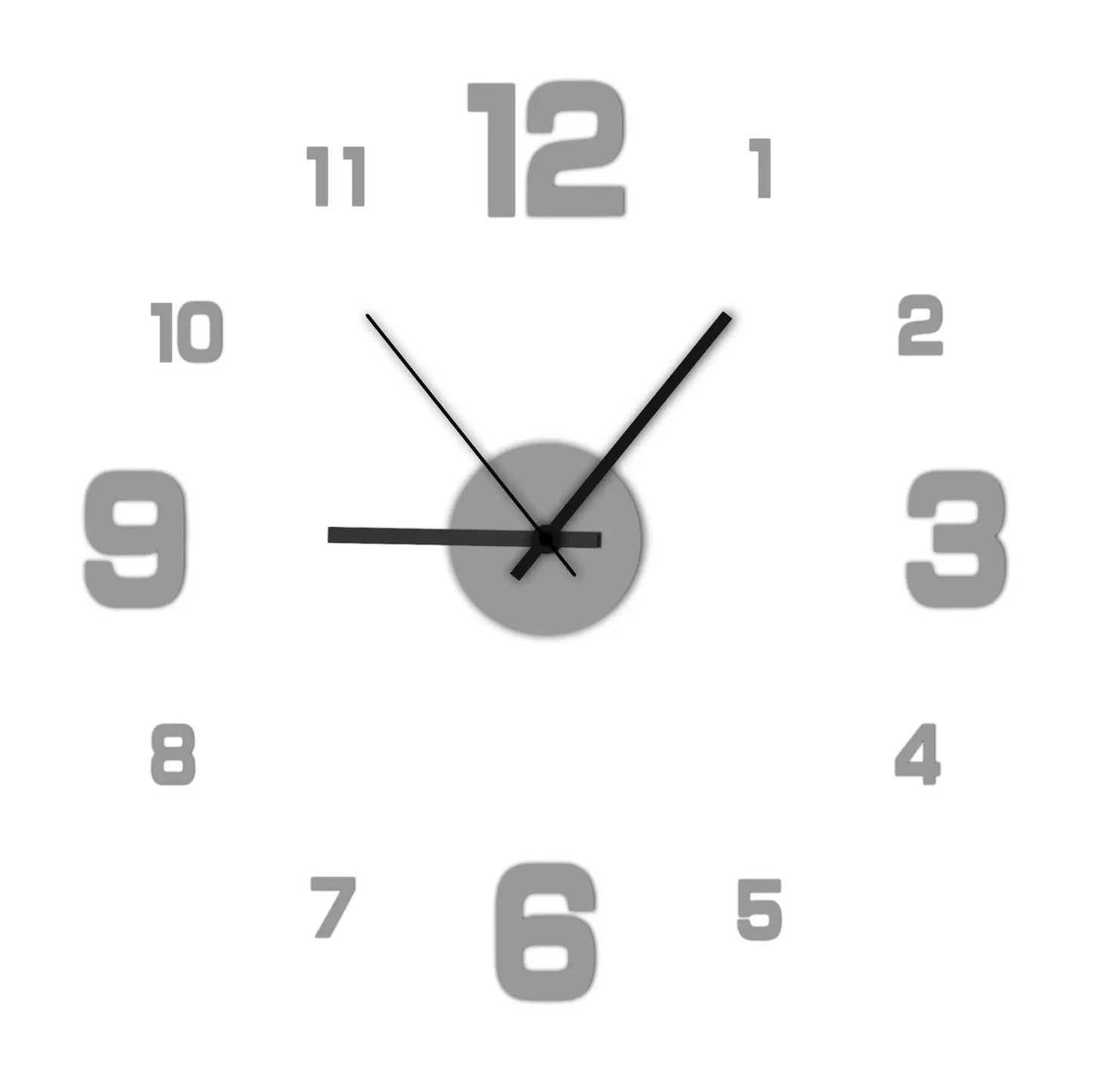 Creative Frameless DIY Wall Clock Wall Mechanism Night Light Arrows Decal Home Silent Clock Living Room Office Wall Decoration